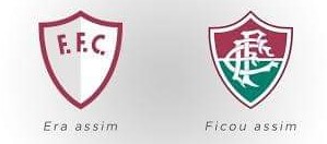 O antes e depois do primeiro escudo do Fluminense