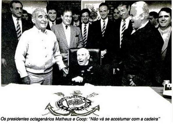 Matheus e Coop, presidentes dos dois Corinthians