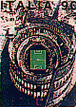 Cartaz oficial da Copa do Mundo de 1990, na Itlia