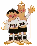 Mascote Tip e Tap, da Copa do Mundo de 1974, na Alemanha Ocidental