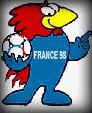 Mascote Footix, da Copa do Mundo de 1998, na França